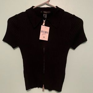 Forever 21 collared crop